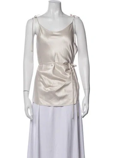 Pre-owned Acne Studios Scoop Neck Sleeveless Top In Neutral