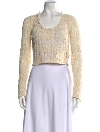 Pre-owned Acne Studios Scoop Neck Sweater In Neutrals