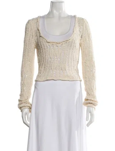 Pre-owned Acne Studios Scoop Neck Sweater In White