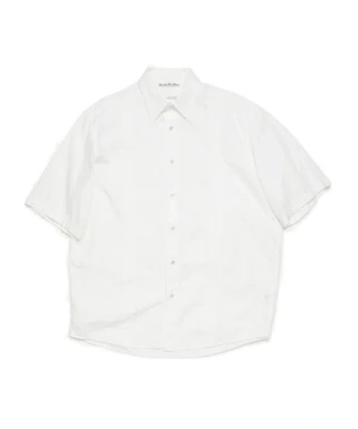 Acne Studios Seam-detail Cotton Shirt In White