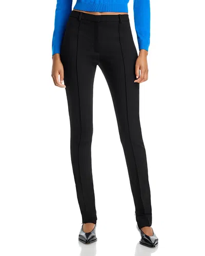Acne Studios Seamed Skinny Leg Pants In Black