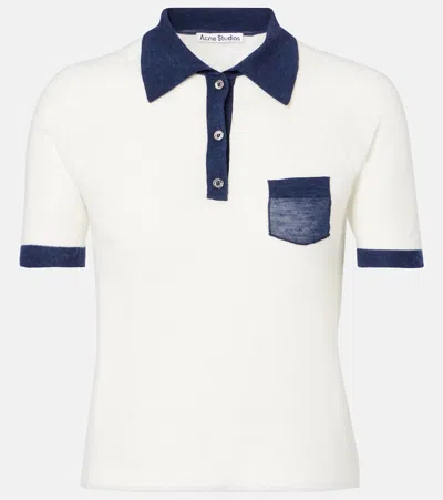 Acne Studios Semi-sheer Polo Shirt In White