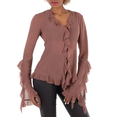 Acne Studios Semi Sheer Ruffle Blouse