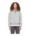 Acne Studios Semi-zipper Long-sleeved Sweater In White