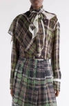 Acne Studios Tie-detailed Draped Printed Silk Crepe De Chine Blouse In Multi