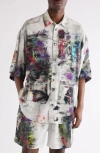 Acne Studios Setar Ss Viscose Printed Painter Decorat In Multi