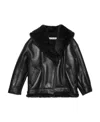 Acne Studios Shawl-collar Leather Biker Jacket In Black