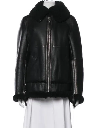 Pre-owned Acne Studios Shearling Biker Jacket In Black