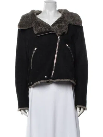 Pre-owned Acne Studios Shearling Coat In Black