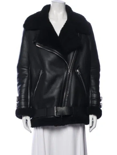Pre-owned Acne Studios Shearling Coat In Black