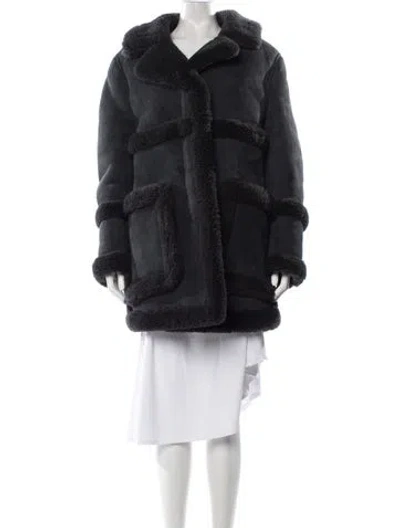 Pre-owned Acne Studios Shearling Coat In Black