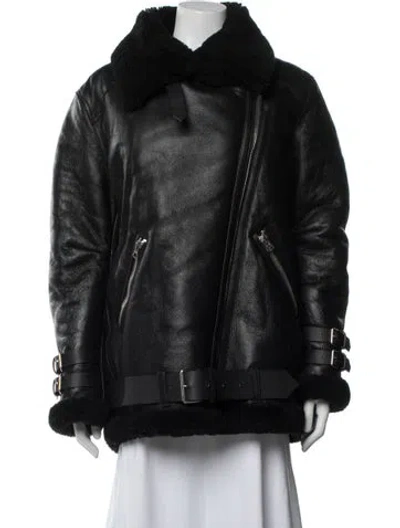 Pre-owned Acne Studios Shearling Coat In Black