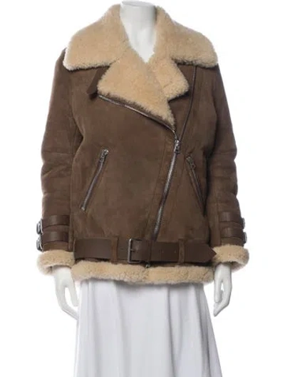 Pre-owned Acne Studios Shearling Coat In Brown
