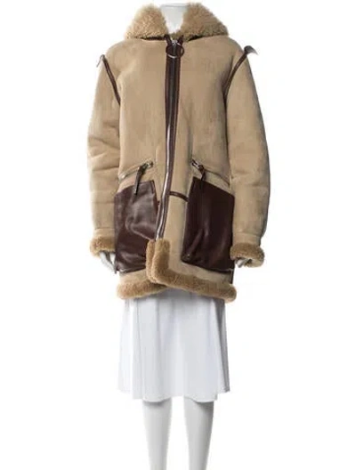 Pre-owned Acne Studios Shearling Coat In Neutrals