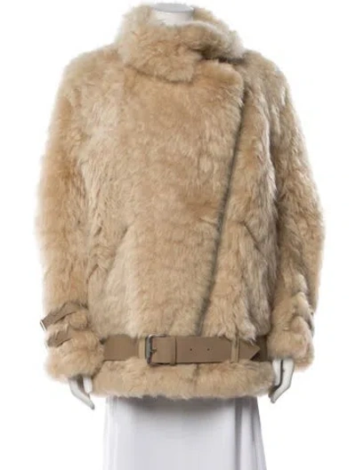 Pre-owned Acne Studios Shearling Coat In Neutrals