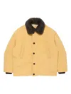 Acne Studios Shearling-collar Bomber Jacket In Neutral