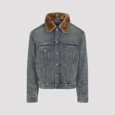 ACNE STUDIOS ACNE STUDIOS SHEARLING COLLAR DENIM TRUCKER JACKET