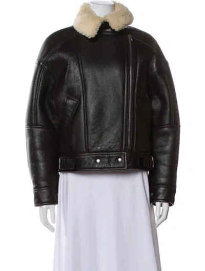 Pre-owned Acne Studios Shearling Faux Fur Jacket In Brown