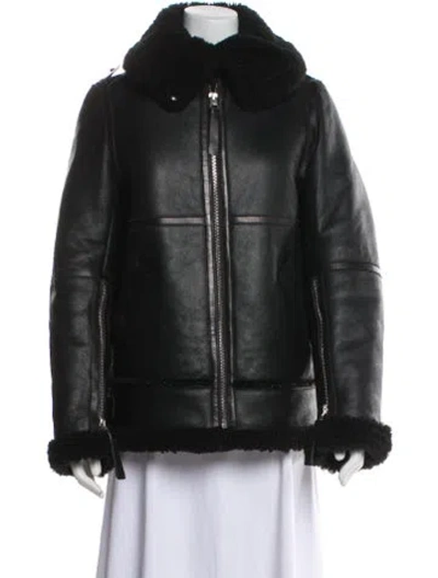 Pre-owned Acne Studios Shearling Fur Coat In Black