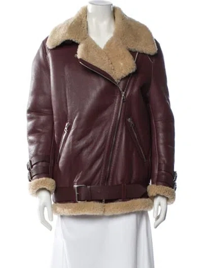 Pre-owned Acne Studios Shearling Fur Coat In Brown