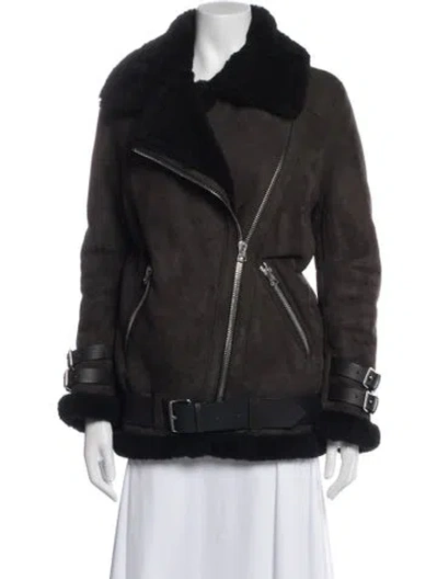 Pre-owned Acne Studios Shearling Fur Coat In Brown