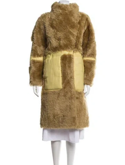 Pre-owned Acne Studios Shearling Fur Coat In Brown