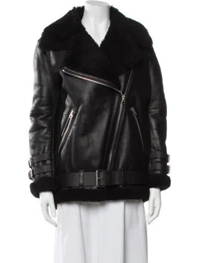 Pre-owned Acne Studios Shearling Fur Jacket In Black
