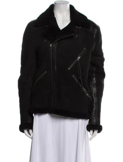 Pre-owned Acne Studios Shearling Fur Jacket In Black