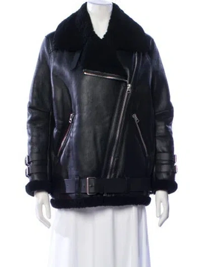 Pre-owned Acne Studios Shearling Fur Jacket In Black