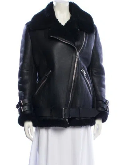 Pre-owned Acne Studios Shearling Fur Jacket In Black