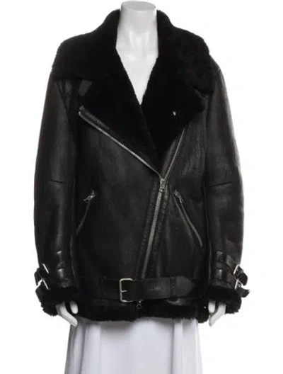 Pre-owned Acne Studios Shearling Fur Jacket In Black