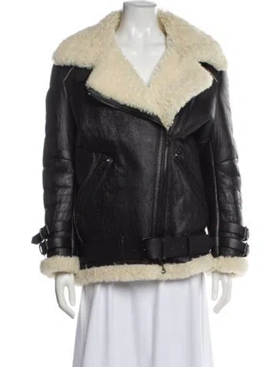 Pre-owned Acne Studios Shearling Fur Jacket In Black