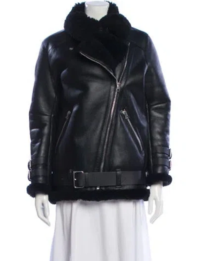 Pre-owned Acne Studios Shearling Fur Jacket In Black