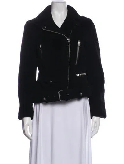 Pre-owned Acne Studios Shearling Fur Jacket In Black