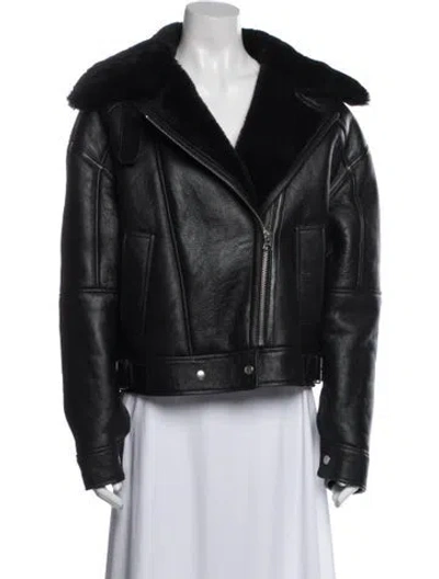 Pre-owned Acne Studios Shearling Fur Jacket In Black