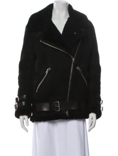Pre-owned Acne Studios Shearling Fur Jacket In Black