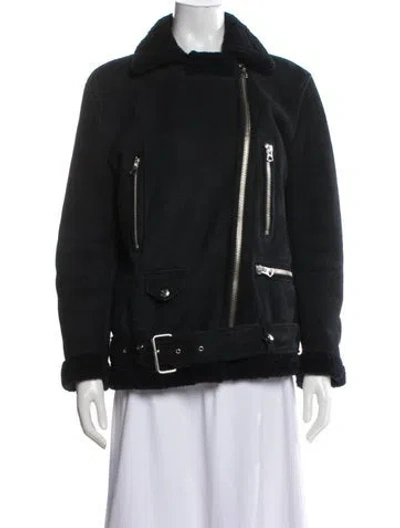 Pre-owned Acne Studios Shearling Fur Jacket In Black