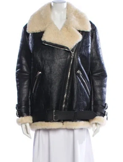 Pre-owned Acne Studios Shearling Fur Jacket In Blue