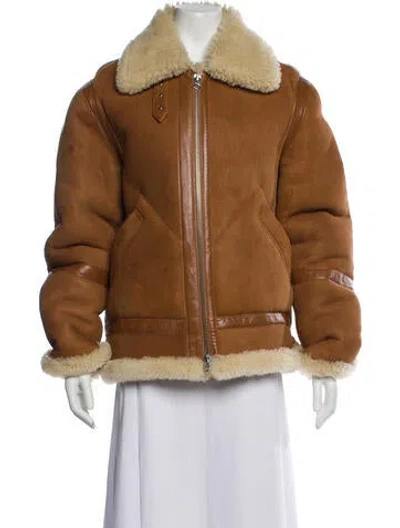 Pre-owned Acne Studios Shearling Fur Jacket In Brown