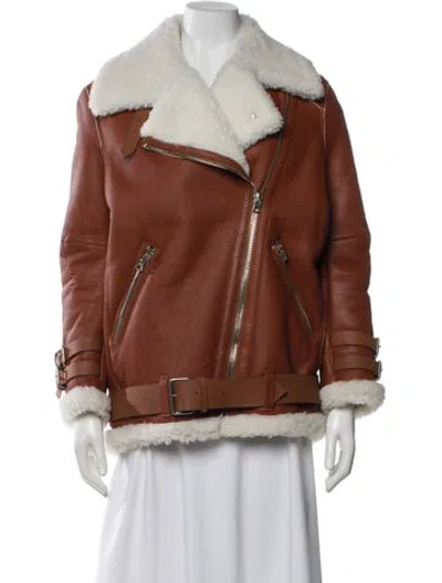 Pre-owned Acne Studios Shearling Fur Jacket In Brown