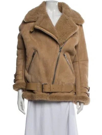 Pre-owned Acne Studios Shearling Fur Jacket In Brown