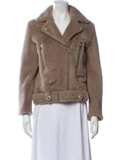 Pre-owned Acne Studios Shearling Fur Jacket In Neutral