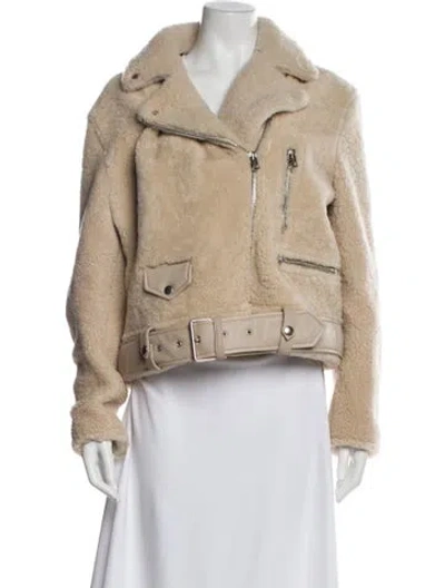 Pre-owned Acne Studios Shearling Fur Jacket In Neutral