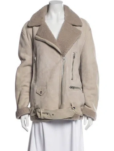 Pre-owned Acne Studios Shearling Fur Jacket In Neutral