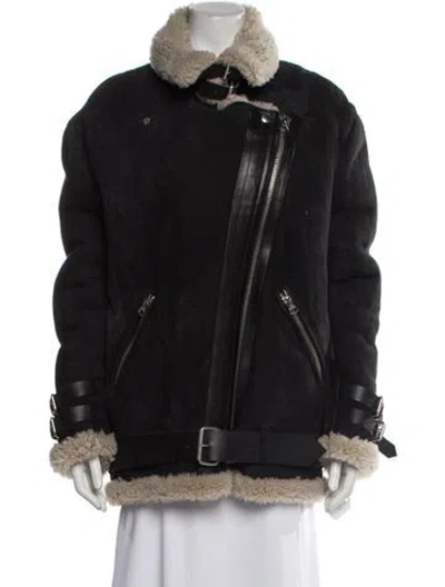 Pre-owned Acne Studios Shearling Fur Jacket W/ Tags In Black