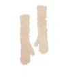 Acne Studios Shearling Gloves In Nude