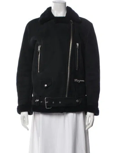 Pre-owned Acne Studios Shearling Jacket In Black