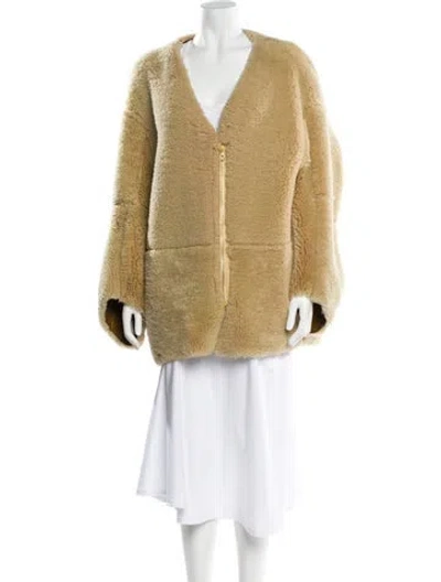 Pre-owned Acne Studios Shearling Jacket In Neutral