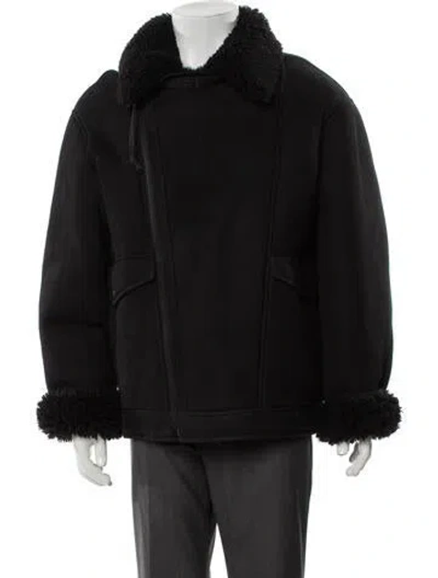 Pre-owned Acne Studios Shearling Puffer Coat W/ Tags In Black