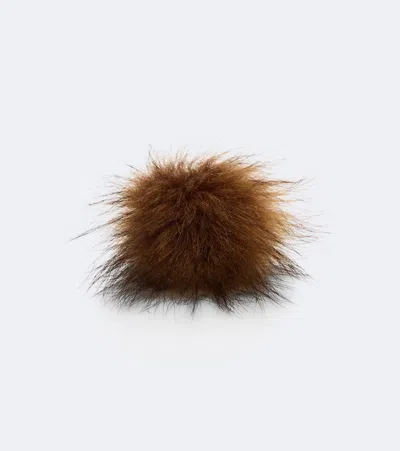 Acne Studios Fur Ring In Brown